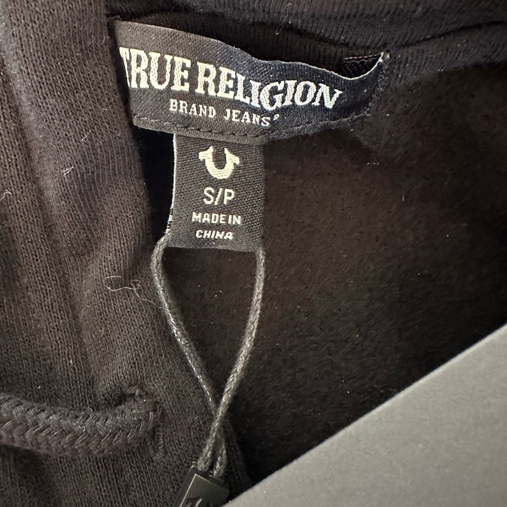 True Religion Black Graffiti Hoodie black and gold Small - Picture 4 of 16